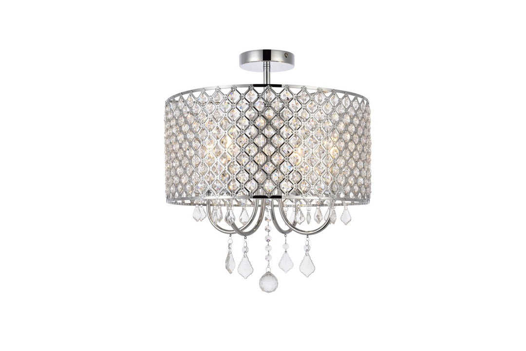 Elise Four Light Flush Mount in chrome - available from The Lighting Shoppe, trusted by Canadian homeowners