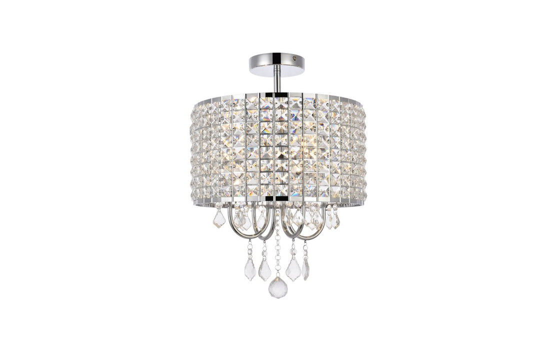 Elise Four Light Flush Mount in chrome - available from The Lighting Shoppe, trusted by Canadian homeowners