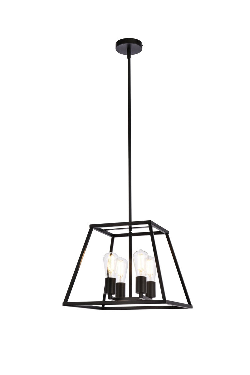 Declan Four Light Pendant in Black - available from The Lighting Shoppe, trusted by Canadian homeowners