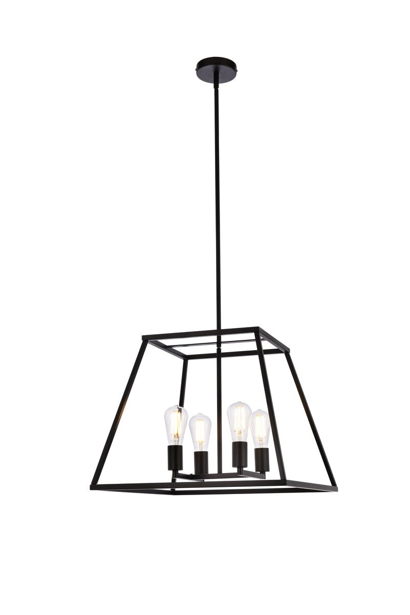 Declan Four Light Pendant in Black - available from The Lighting Shoppe, trusted by Canadian homeowners