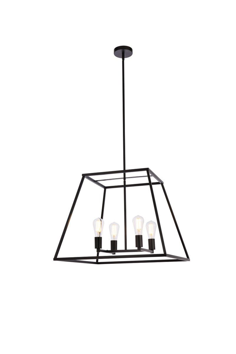 Declan Four Light Pendant in Black - available from The Lighting Shoppe, trusted by Canadian homeowners