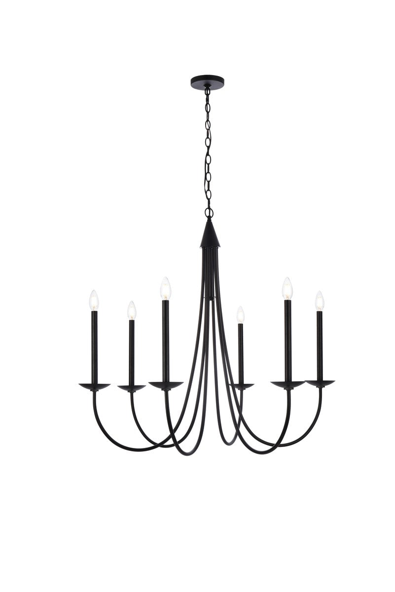 Cohen Six Light Pendant in Black - available from The Lighting Shoppe, trusted by Canadian homeowners