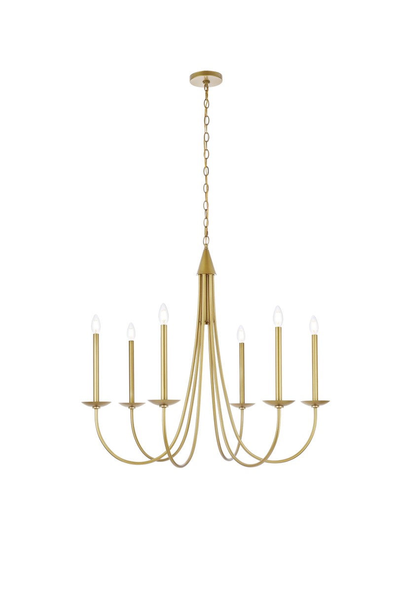 Cohen Six Light Pendant in Brass - available from The Lighting Shoppe, trusted by Canadian homeowners