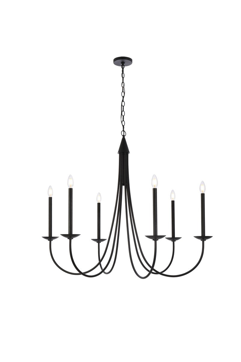 Cohen Six Light Pendant in Black - available from The Lighting Shoppe, trusted by Canadian homeowners