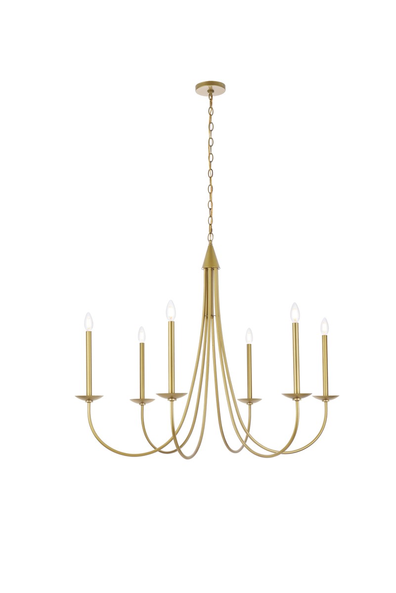 Cohen Six Light Pendant in Brass - available from The Lighting Shoppe, trusted by Canadian homeowners