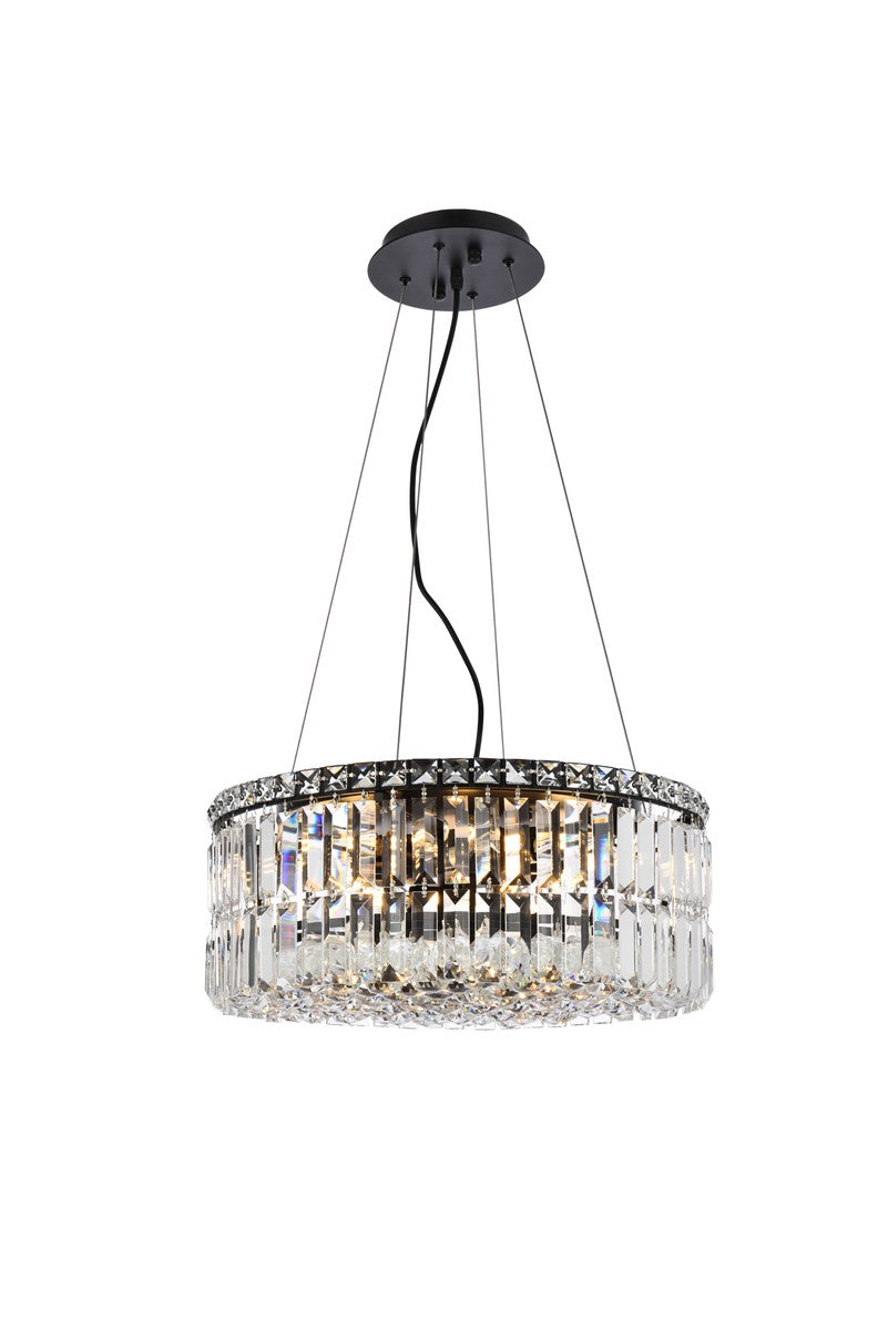 Elegant Lighting - V2030D20BK/RC - 12 Light Chandelier - Maxime - Black and Clear