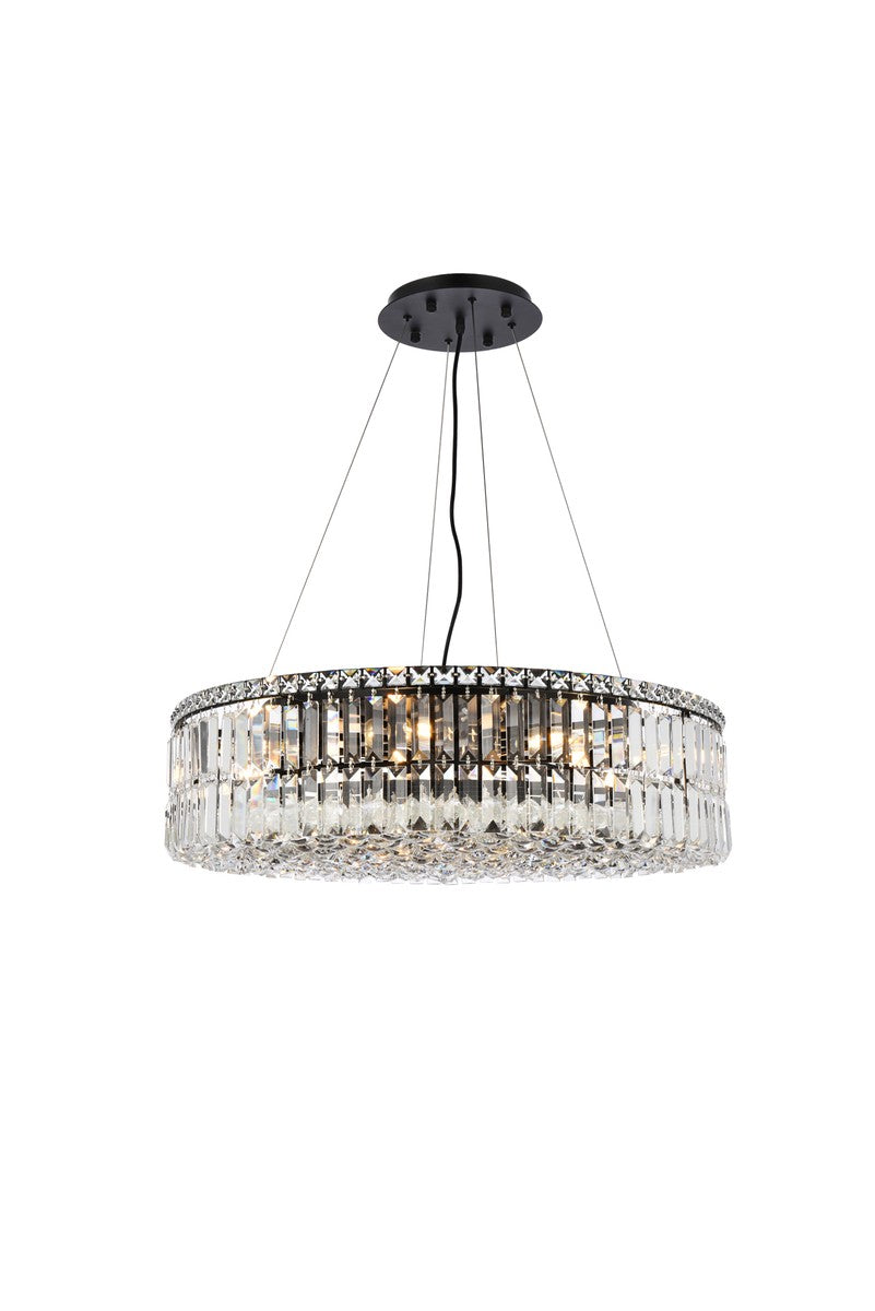 Maxime 12 Light Chandelier in Black - available from The Lighting Shoppe, trusted by Canadian homeowners