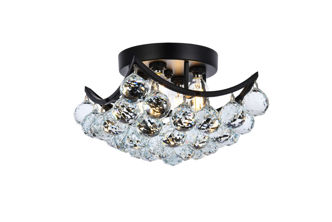 Corona Four Light Flush Mount in Black - available from The Lighting Shoppe, trusted by Canadian homeowners
