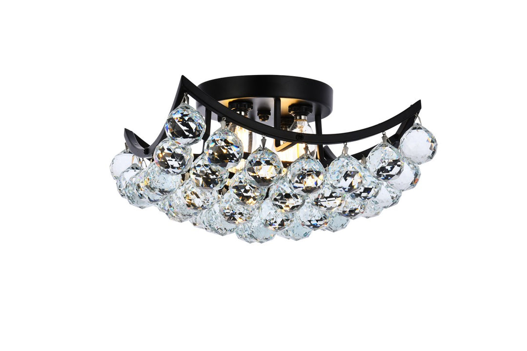 Corona Four Light Flush Mount in Black - available from The Lighting Shoppe, trusted by Canadian homeowners