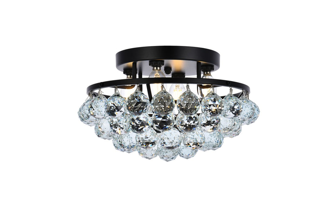 Corona Four Light Flush Mount in Black - available from The Lighting Shoppe, trusted by Canadian homeowners
