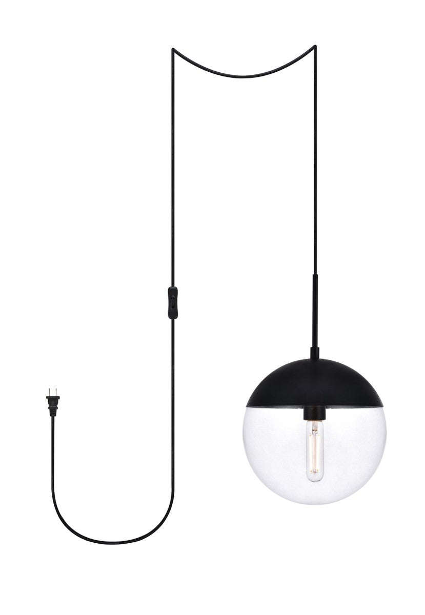 Eclipse One Light Plug in Pendant in Black - available from The Lighting Shoppe, trusted by Canadian homeowners