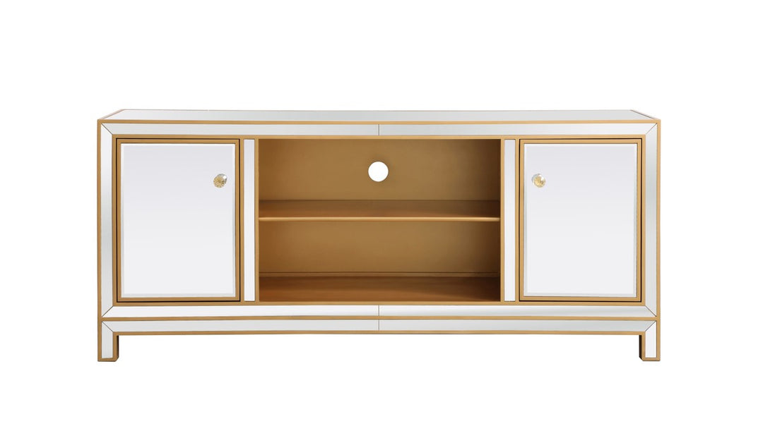 Reflexion TV Stand in Gold - available from The Lighting Shoppe, trusted by Canadian homeowners