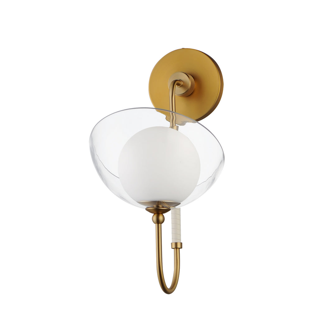 Chapeau LED Wall Sconce in Satin Brass - available from The Lighting Shoppe, trusted by Canadian homeowners