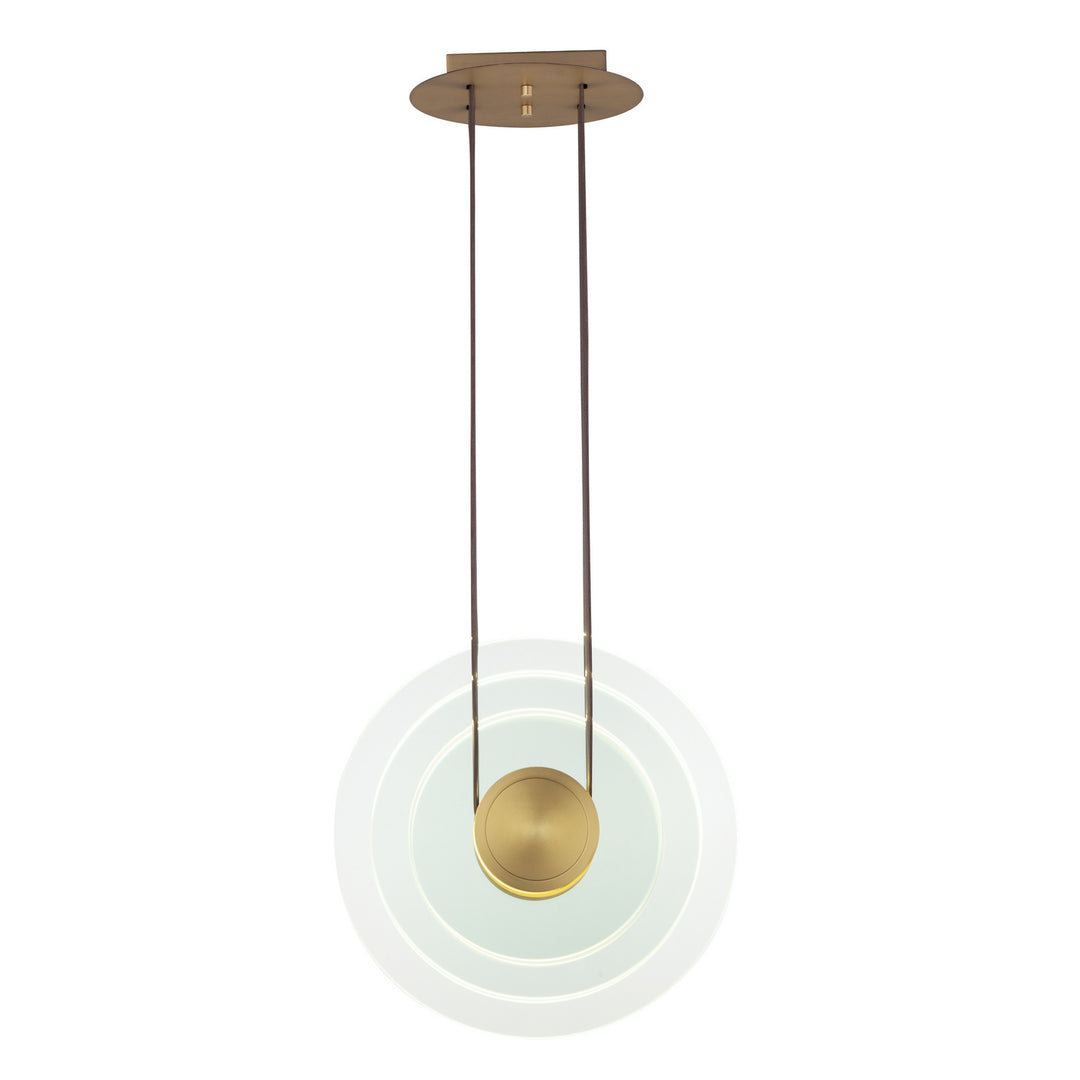 Stratum LED Pendant in Natural Aged Brass - available from The Lighting Shoppe, trusted by Canadian homeowners