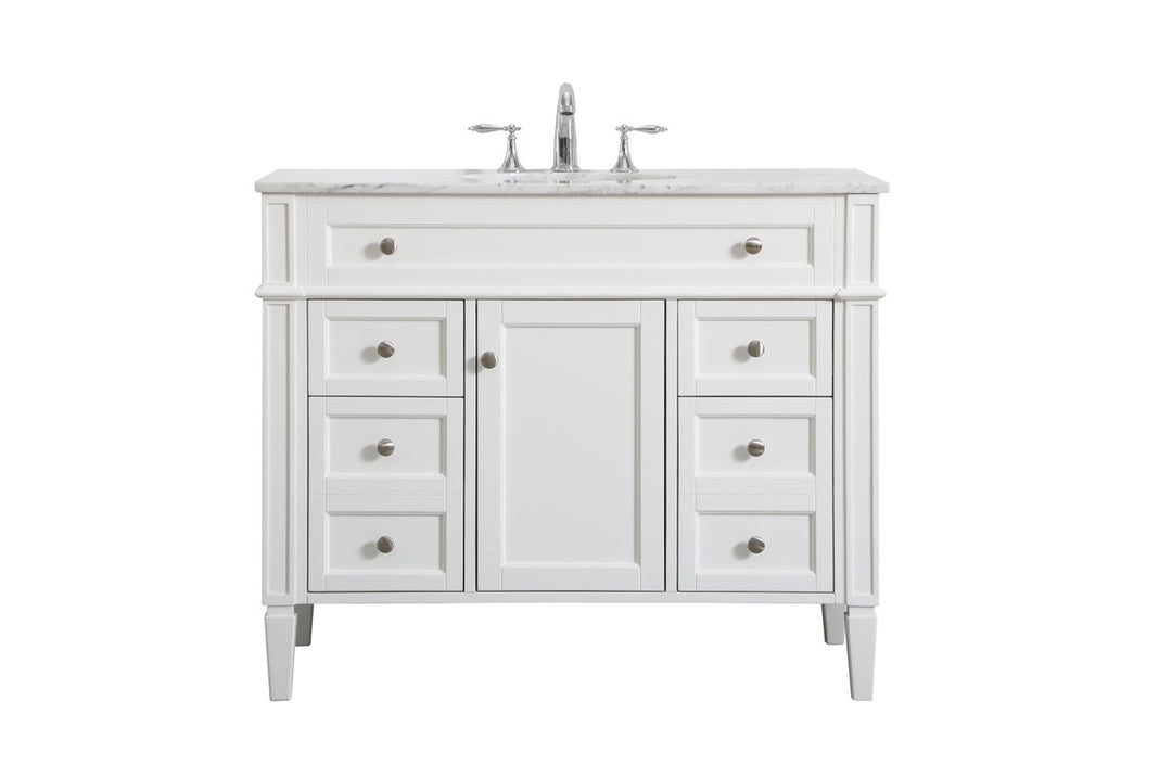 Elegant Lighting - VF12542WH - Single Bathroom Vanity - Park Avenue - white