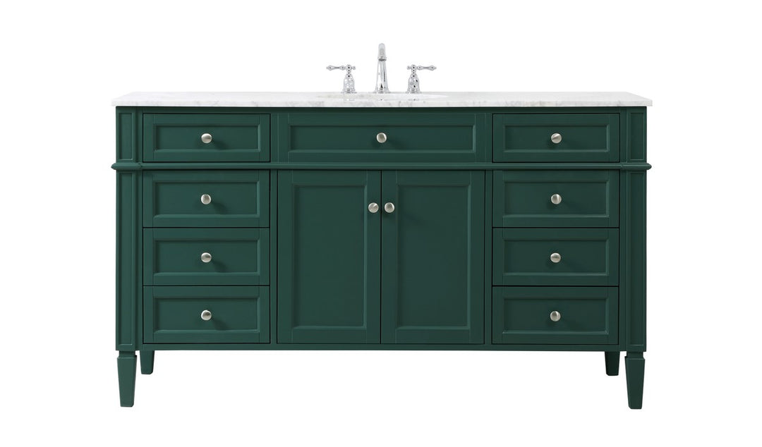 Elegant Lighting - VF12560GN - Single Bathroom Vanity - Park Avenue - green