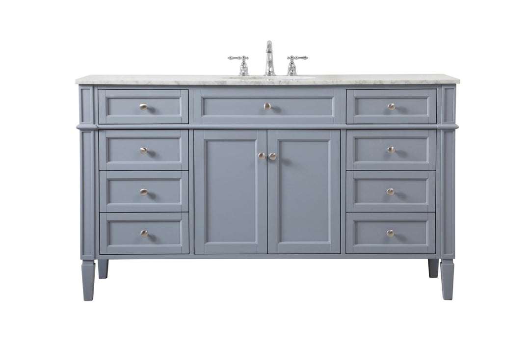 Elegant Lighting - VF12560GR - Single Bathroom Vanity - Park Avenue - grey