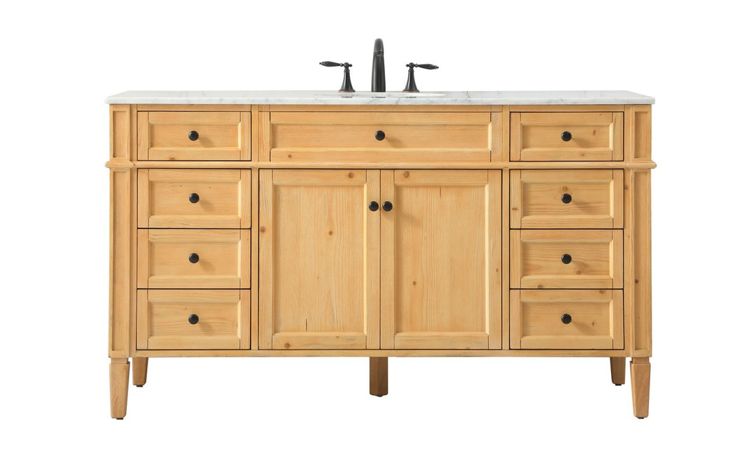 Elegant Lighting - VF12560NW - Single Bathroom Vanity - Park Avenue - natural wood
