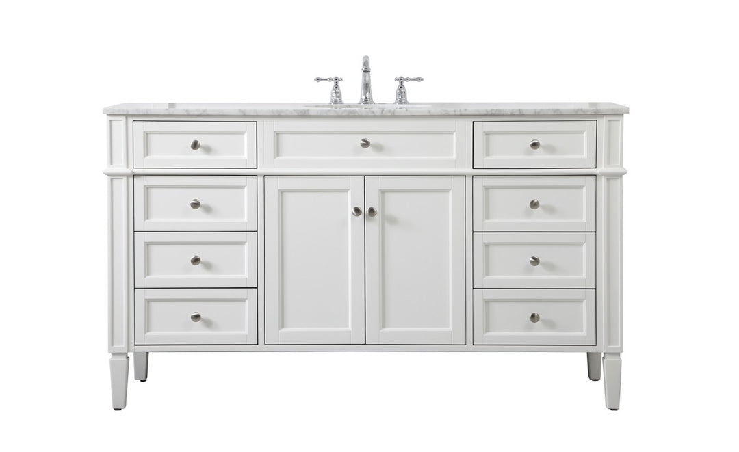 Elegant Lighting - VF12560WH - Single Bathroom Vanity - Park Avenue - white