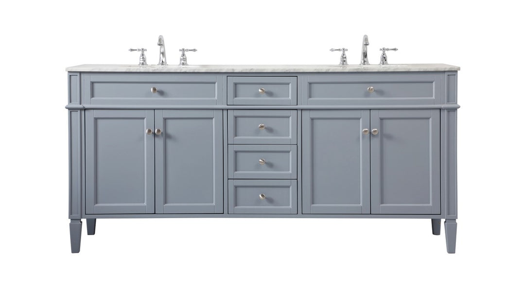 Elegant Lighting - VF12572DGR - Double Bathroom Vanity - Park Avenue - grey