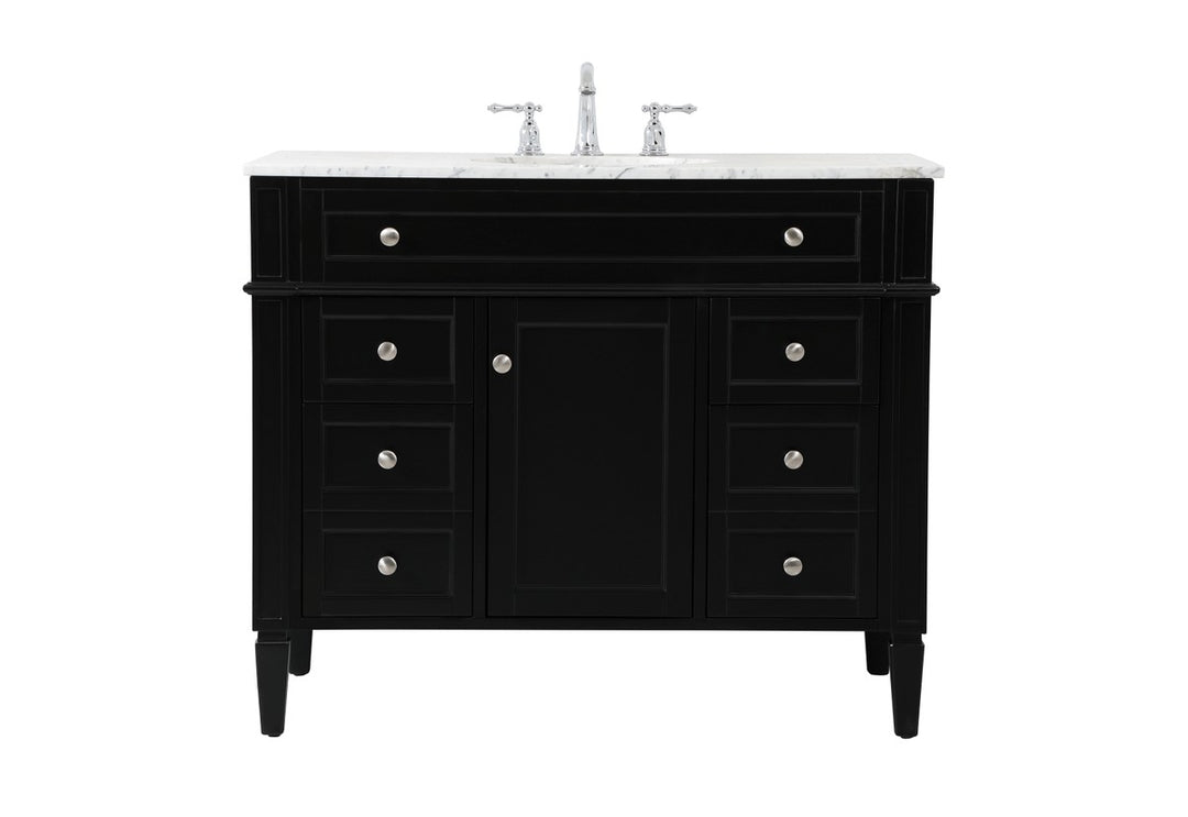 Elegant Lighting - VF12542BK - Single Bathroom Vanity - Park Avenue - black