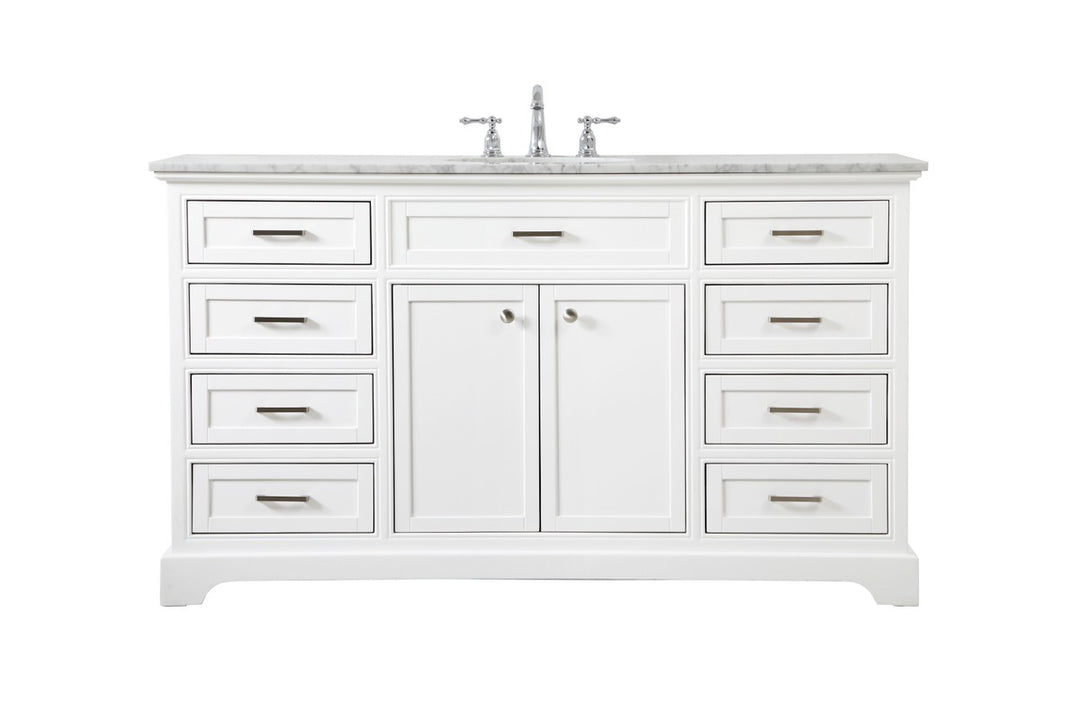 Elegant Lighting - VF15060WH - Single Bathroom Vanity - Americana - white