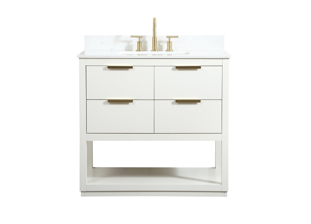 Elegant Lighting - VF19236WH-BS - Vanity Sink Set - Larkin - white