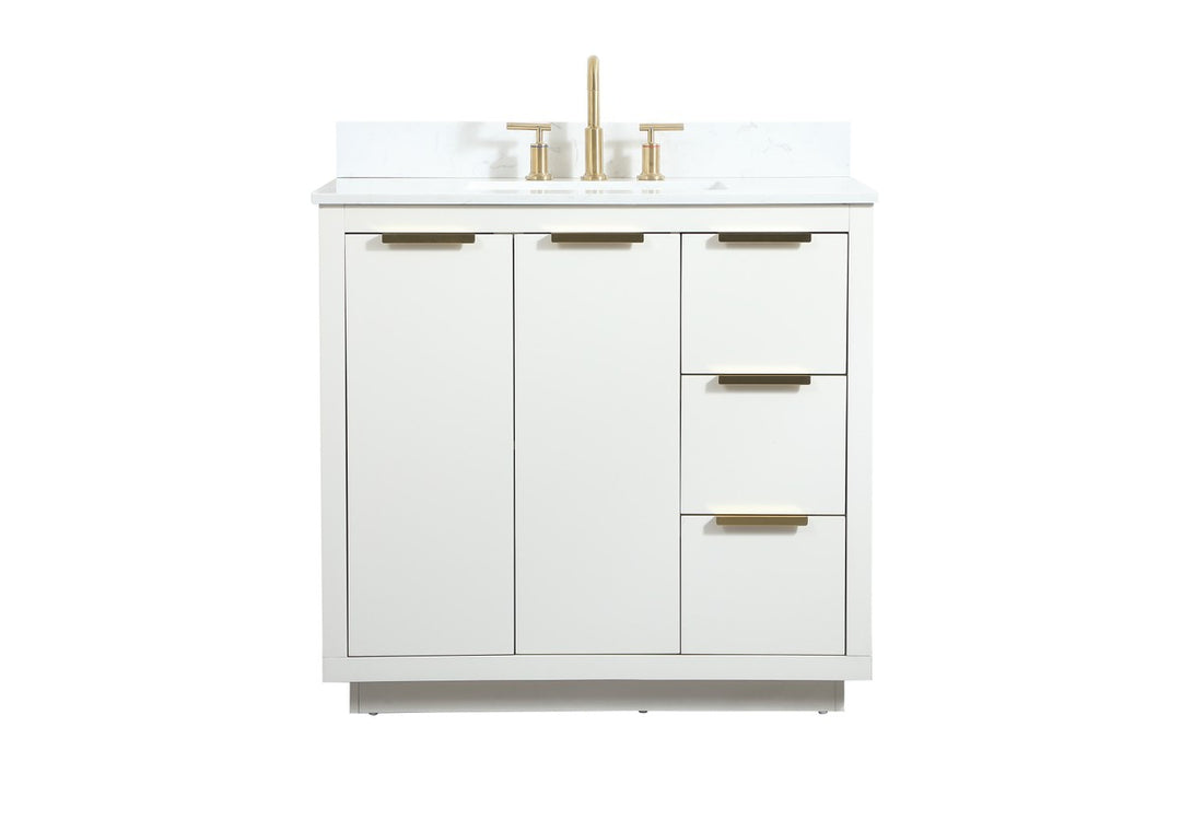 Elegant Lighting - VF19436WH-BS - Vanity Sink Set - Blake - white