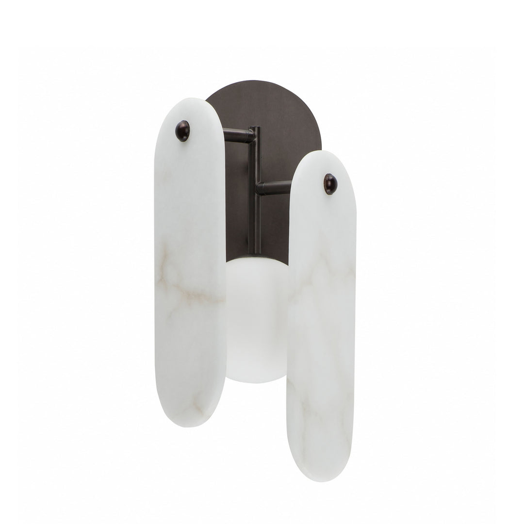 Megalith - Stone LED Wall Sconce in Brushed Bronze - available from The Lighting Shoppe, trusted by Canadian homeowners