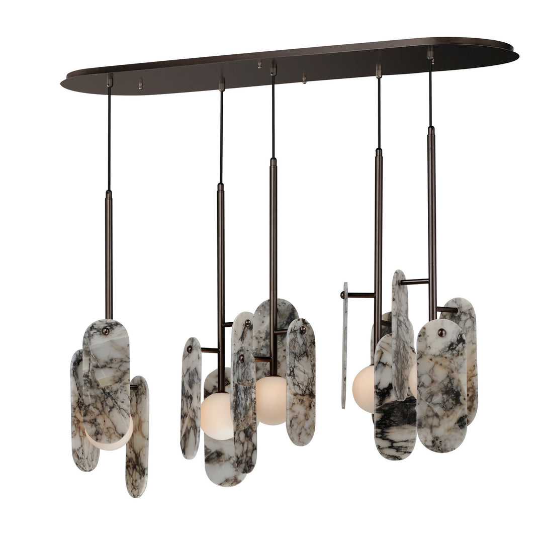 Megalith - Stone LED Pendant in Brushed Bronze - available from The Lighting Shoppe, trusted by Canadian homeowners