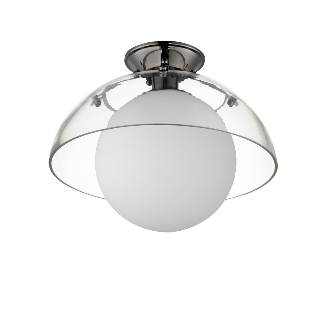 Domain LED Semi Flush Mount in Black Chrome - available from The Lighting Shoppe, trusted by Canadian homeowners