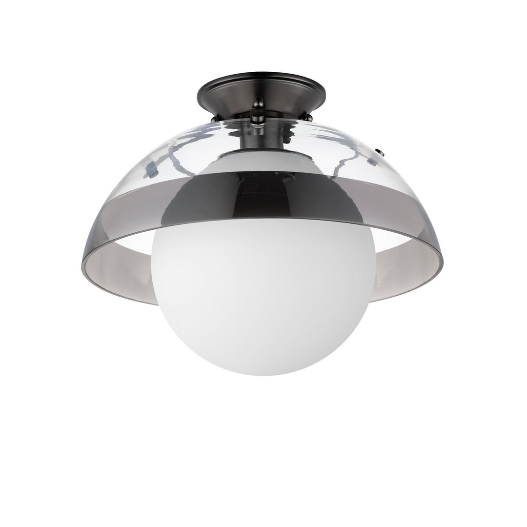 Domain LED Semi Flush Mount in Gunmetal - available from The Lighting Shoppe, trusted by Canadian homeowners