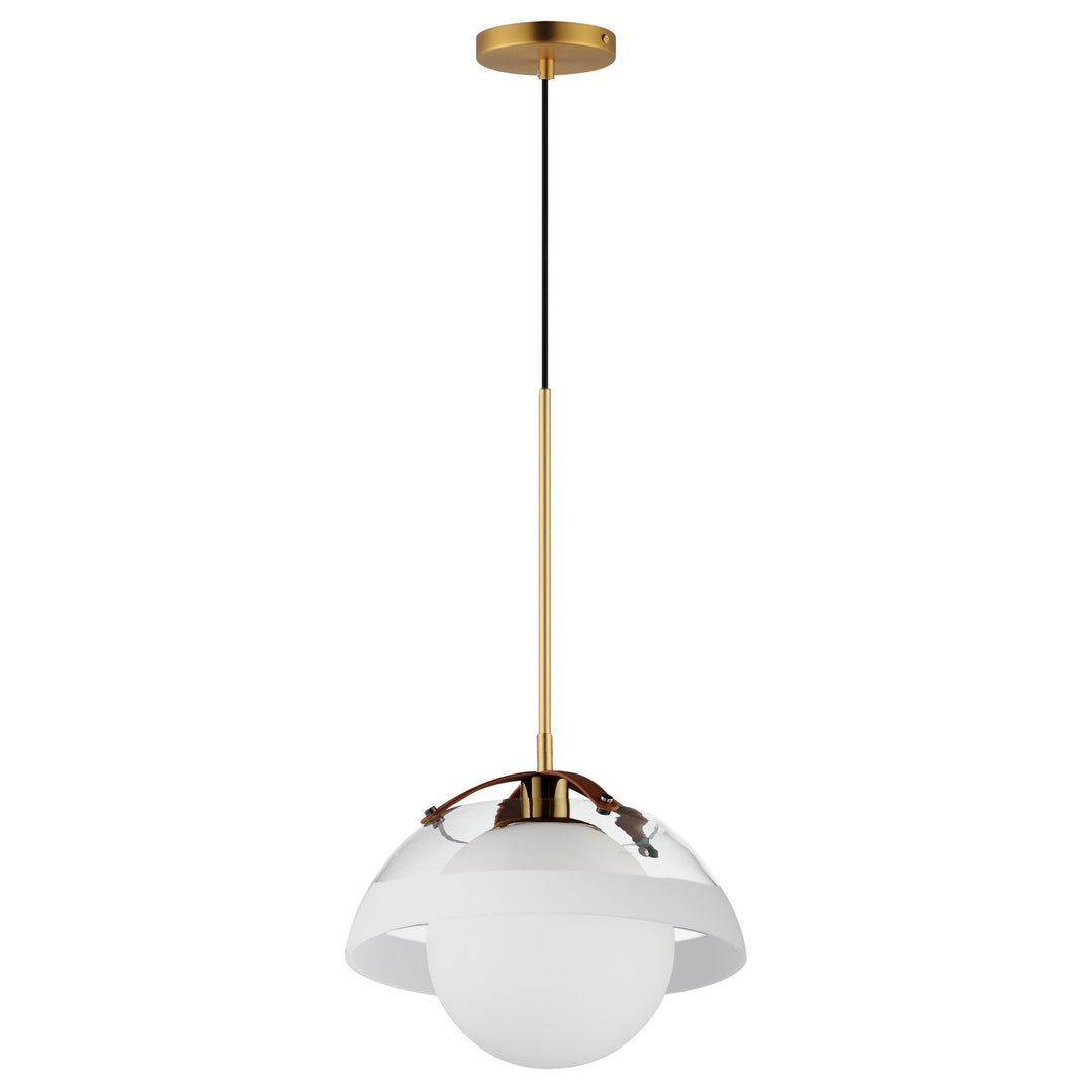 Domain LED Pendant in Natural Aged Brass - available from The Lighting Shoppe, trusted by Canadian homeowners