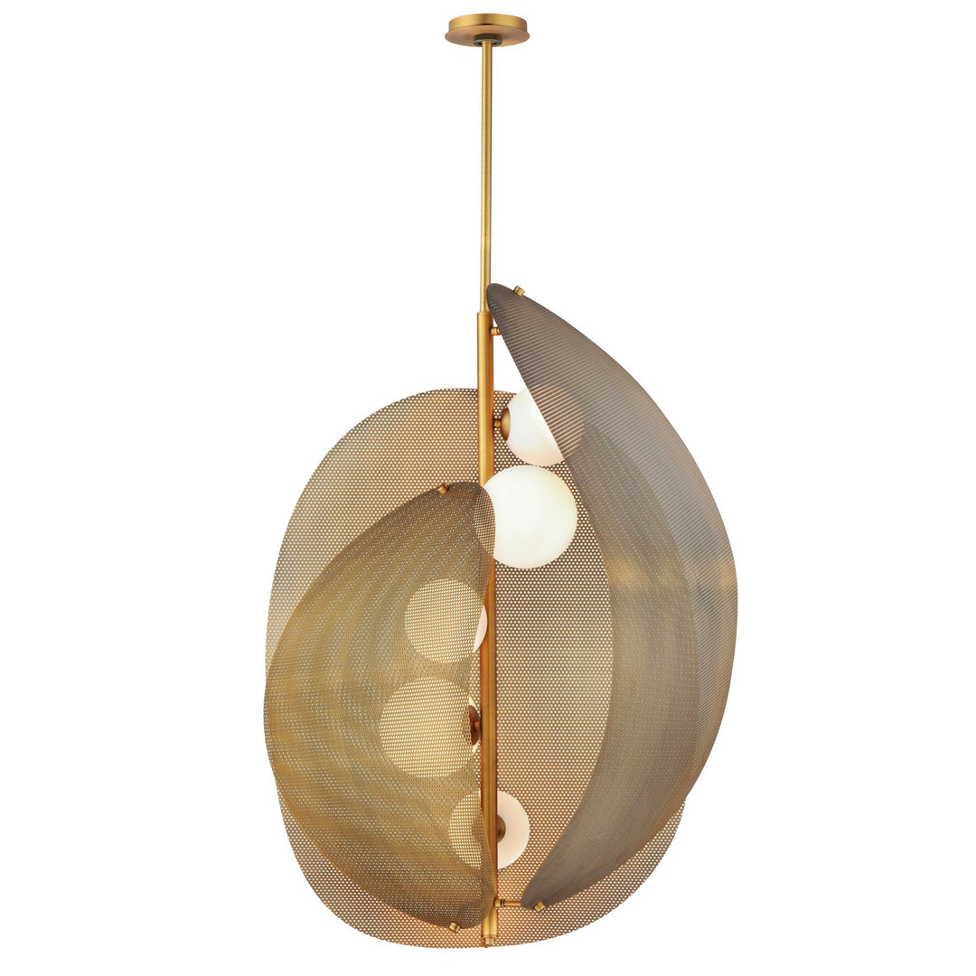 Chips LED Pendant in Natural Aged Brass - available from The Lighting Shoppe, trusted by Canadian homeowners