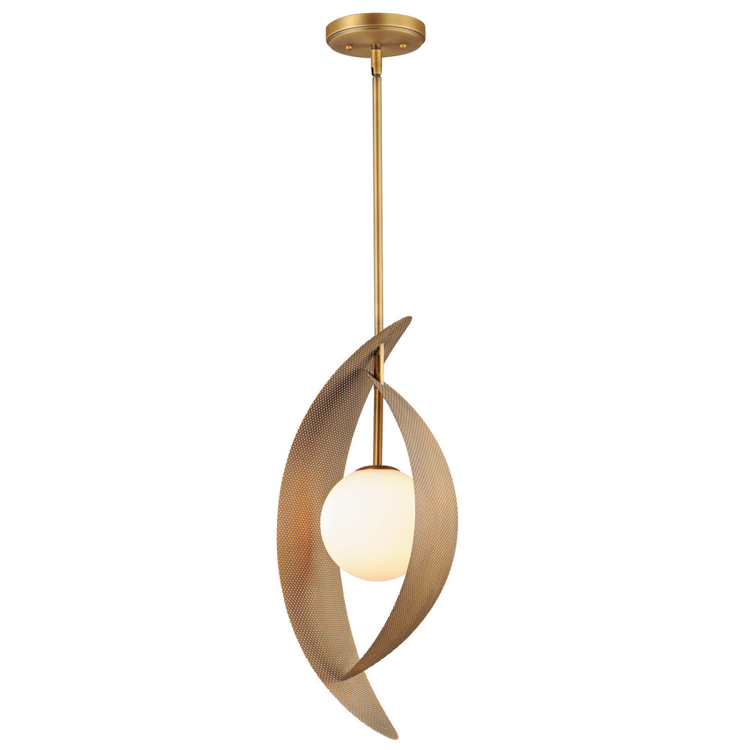 Chips LED Pendant in Natural Aged Brass - available from The Lighting Shoppe, trusted by Canadian homeowners