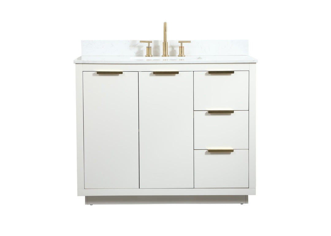 Elegant Lighting - VF19442WH-BS - Vanity Sink Set - Blake - white