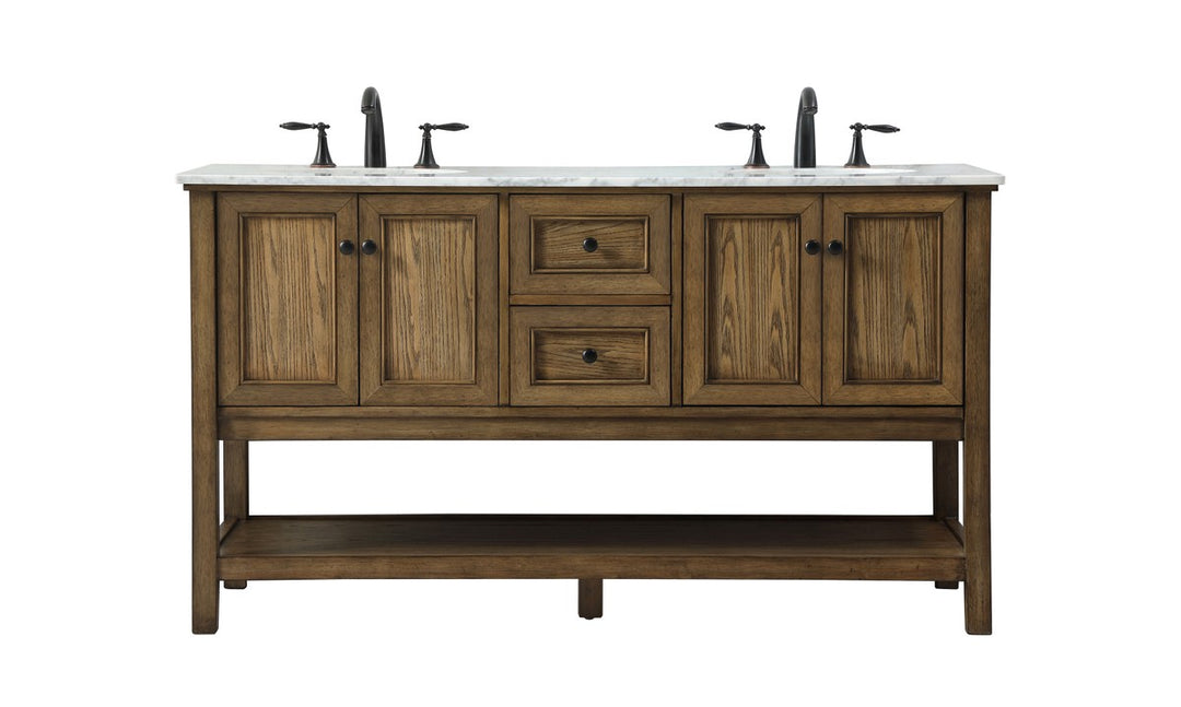 Elegant Lighting - VF27060DDW - Double Bathroom Vanity - Metropolis - driftwood