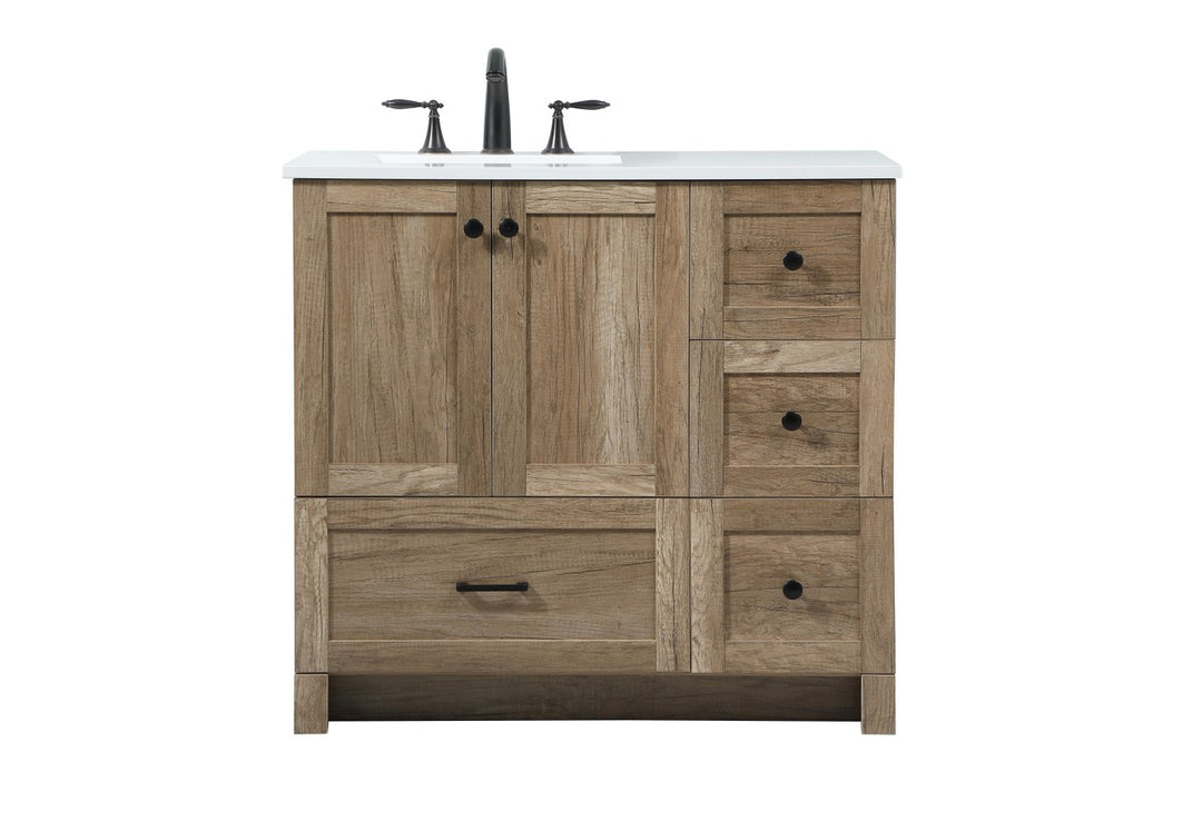 Soma Single Bathroom Vanity in natural oak - available from The Lighting Shoppe, trusted by Canadian homeowners