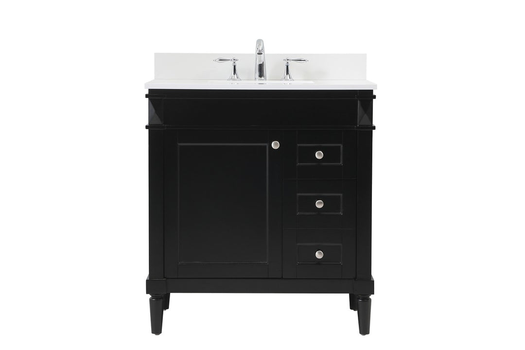Elegant Lighting - VF31832BK-BS - Single Bathroom Vanity - Bennett - black