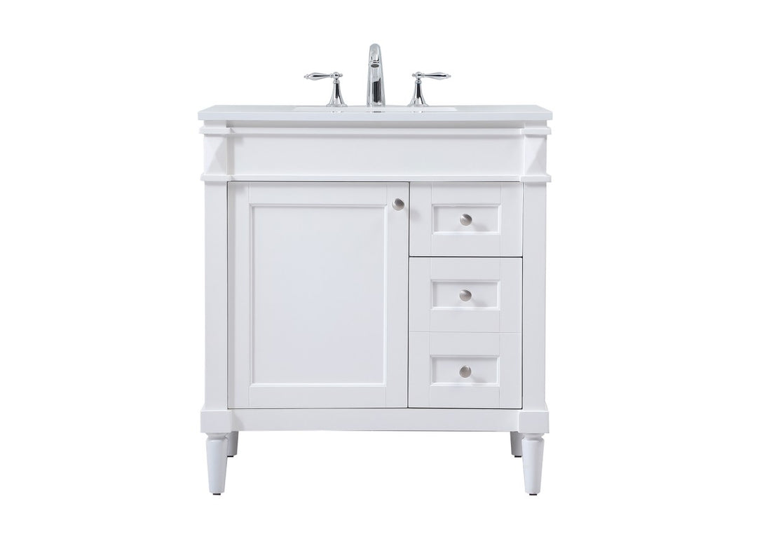 Elegant Lighting - VF31832WH - Single Bathroom Vanity - Bennett - white
