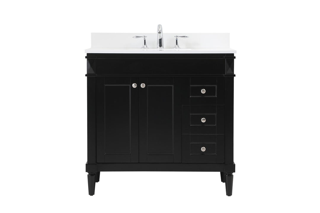 Elegant Lighting - VF31836BK-BS - Single Bathroom Vanity - Bennett - black
