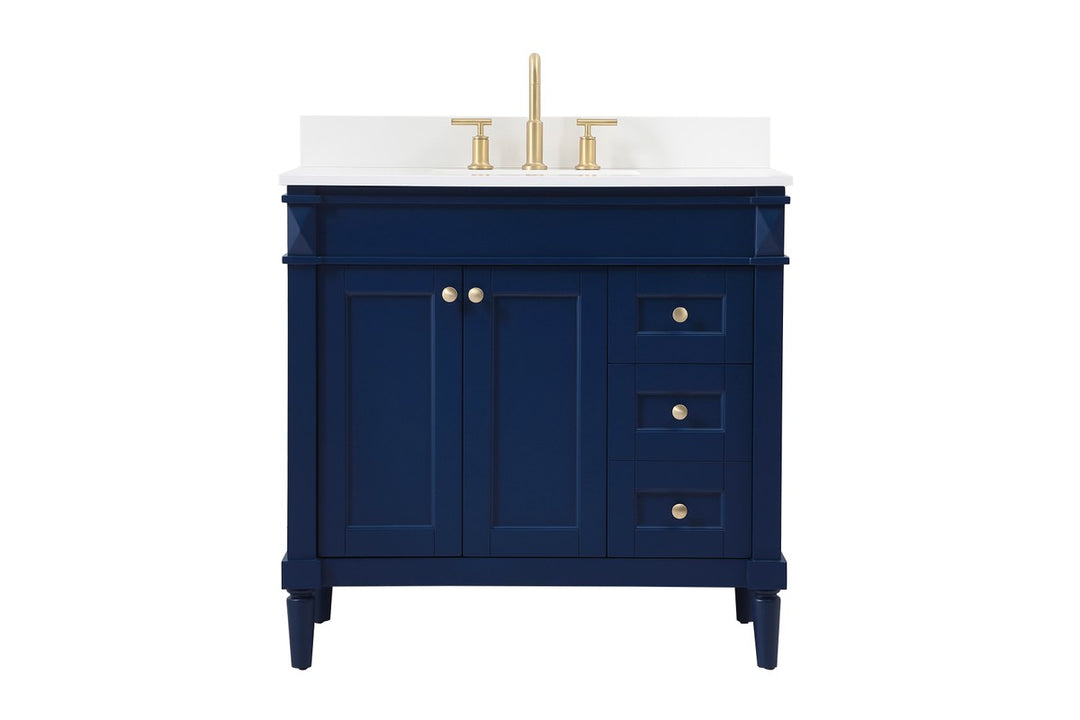 Elegant Lighting - VF31836BL-BS - Single Bathroom Vanity - Bennett - Blue
