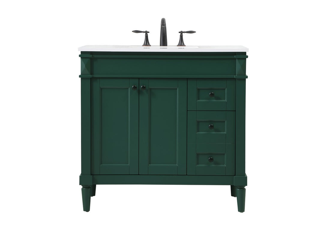 Elegant Lighting - VF31836GN - Single Bathroom Vanity - Bennett - Green