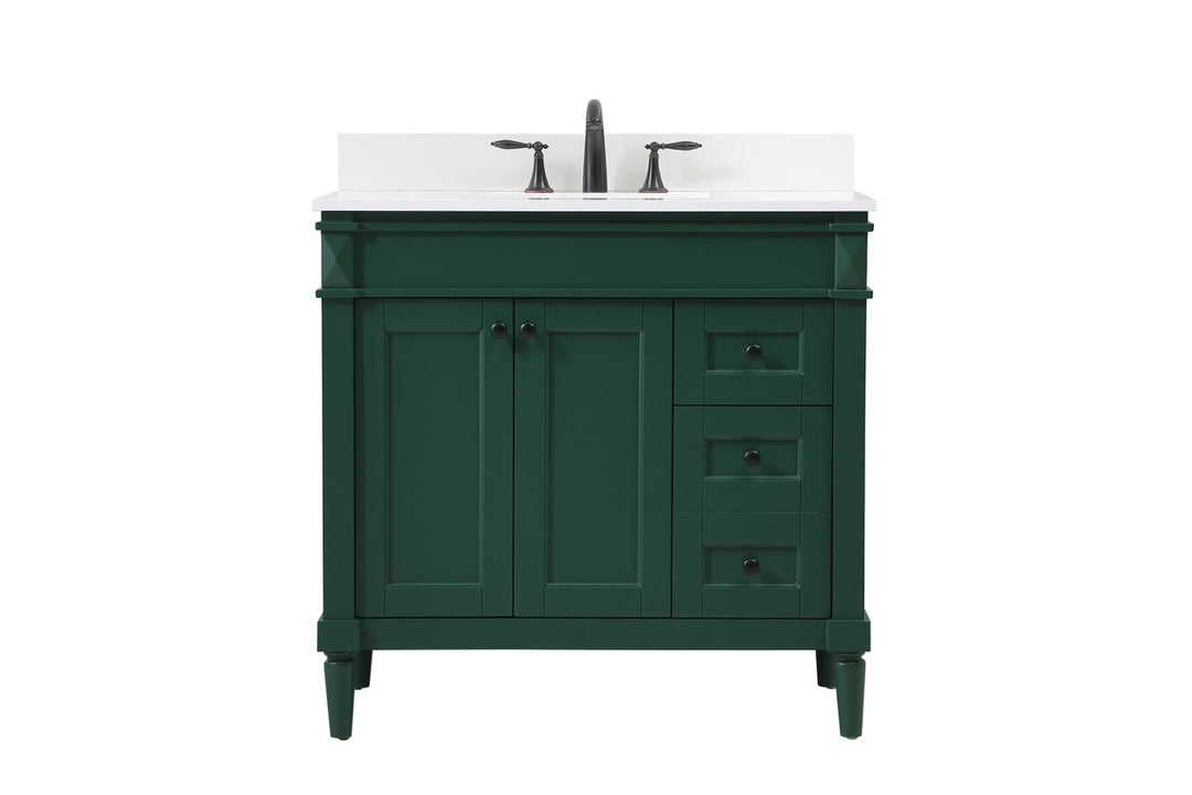 Elegant Lighting - VF31836GN-BS - Single Bathroom Vanity - Bennett - Green