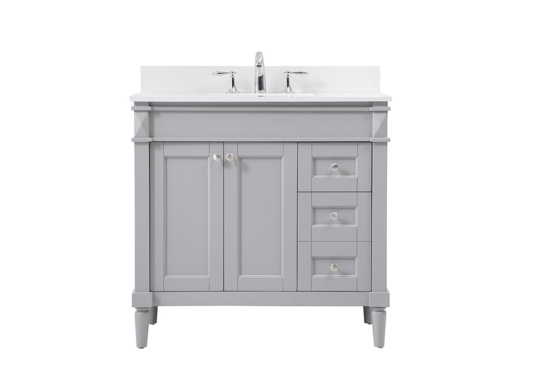 Elegant Lighting - VF31836GR-BS - Single Bathroom Vanity - Bennett - grey