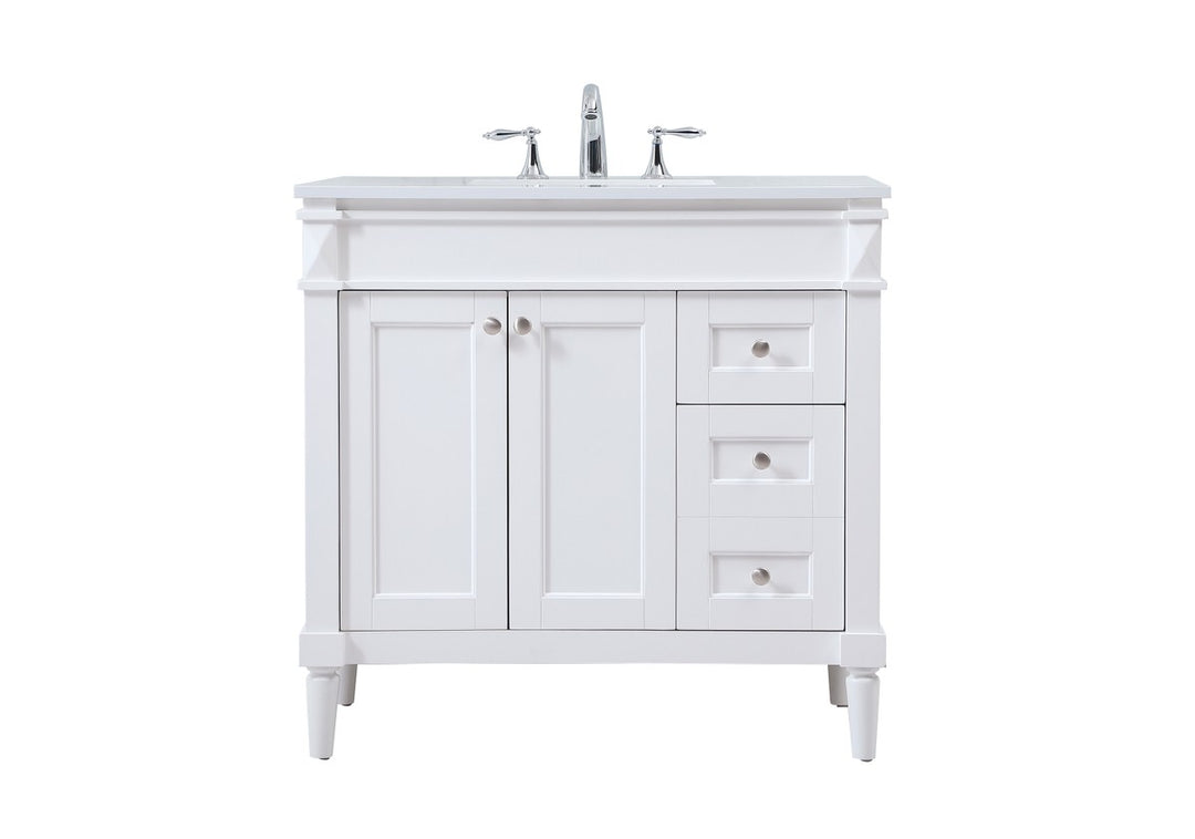 Elegant Lighting - VF31836WH - Single Bathroom Vanity - Bennett - white