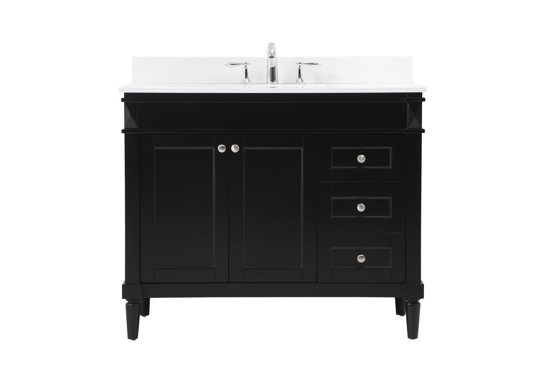 Elegant Lighting - VF31842BK-BS - Single Bathroom Vanity - Bennett - black