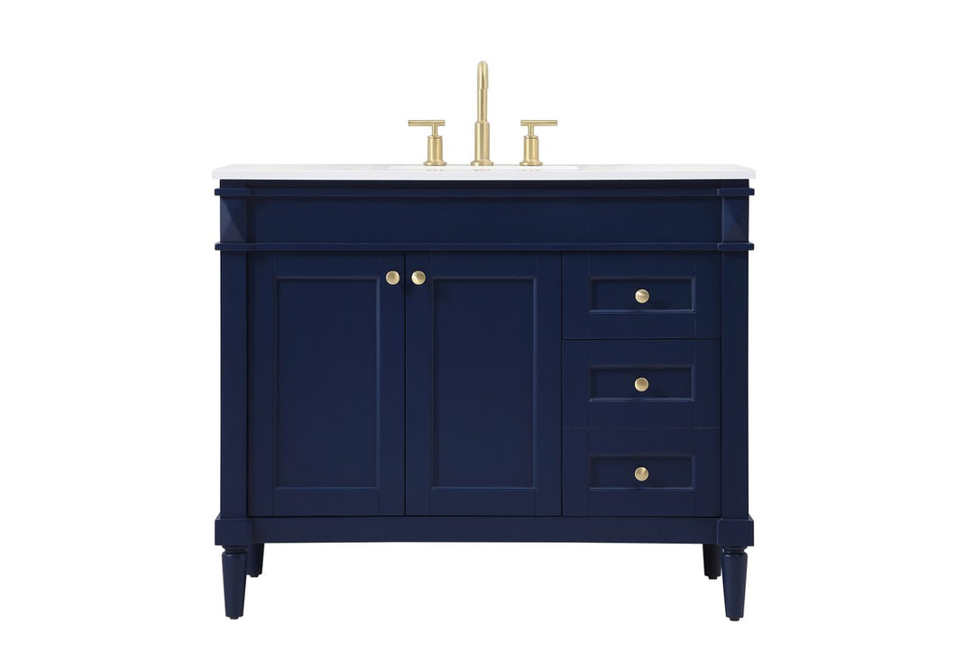 Elegant Lighting - VF31842BL - Single Bathroom Vanity - Bennett - Blue