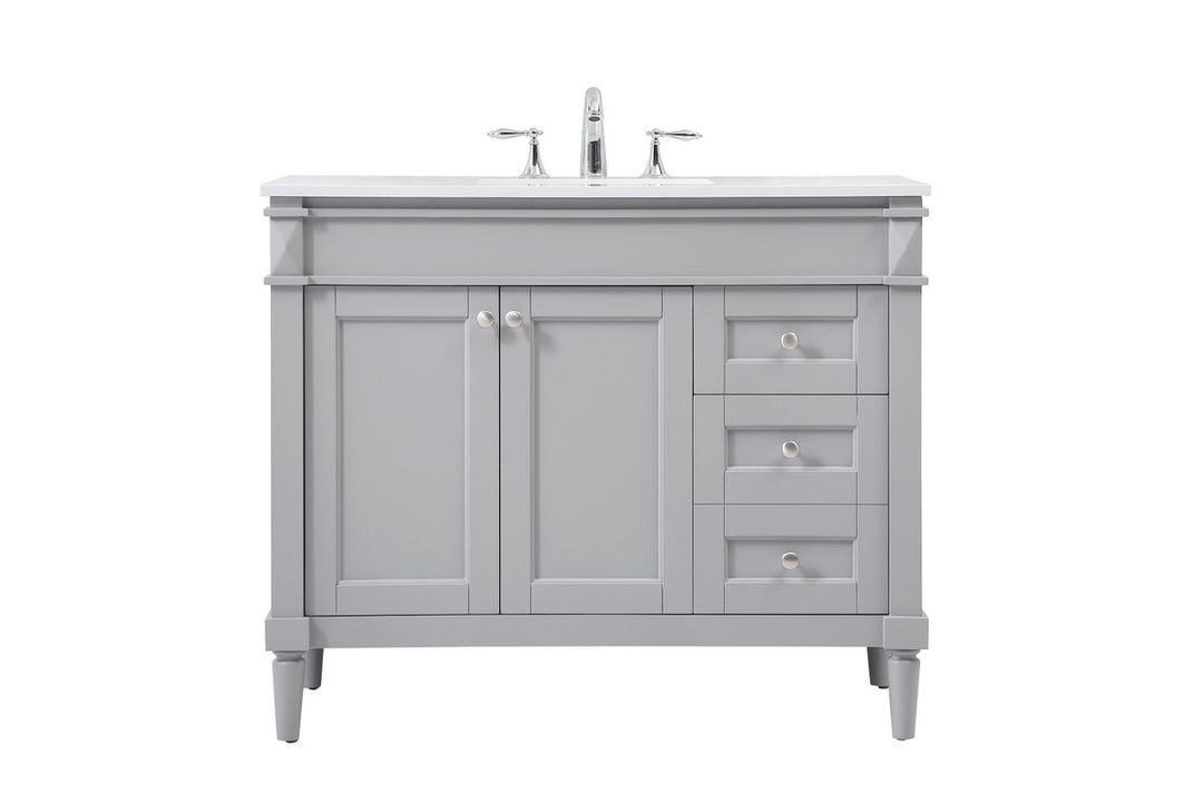 Elegant Lighting - VF31842GR - Single Bathroom Vanity - Bennett - grey