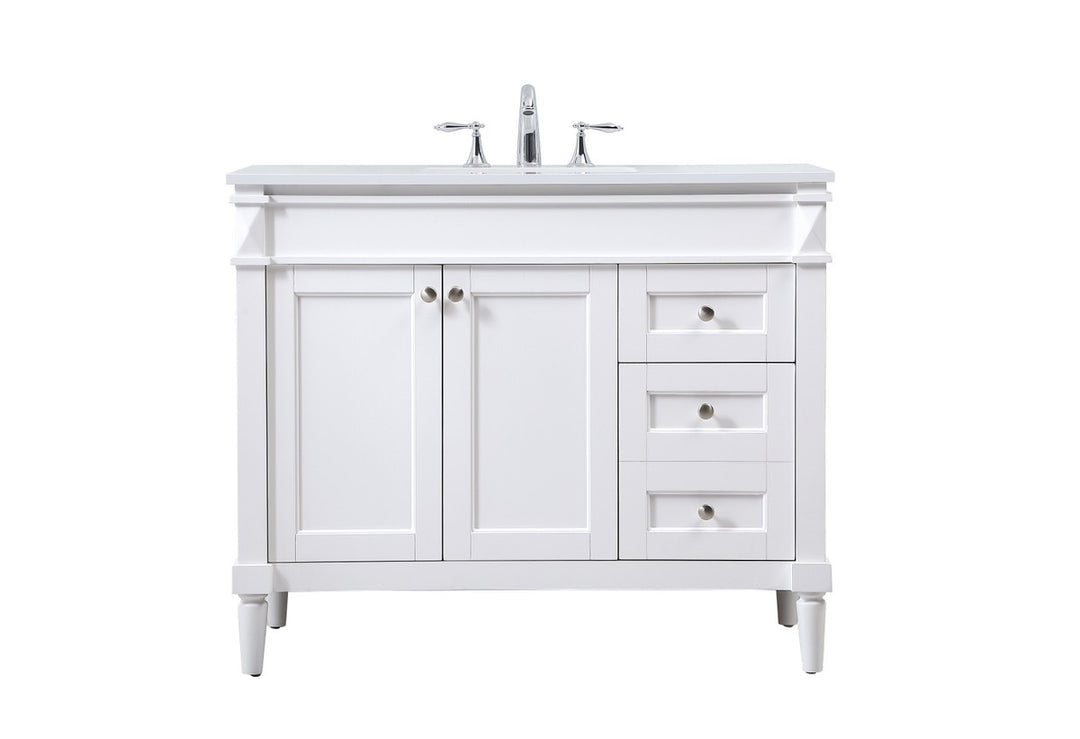 Elegant Lighting - VF31842WH - Single Bathroom Vanity - Bennett - white